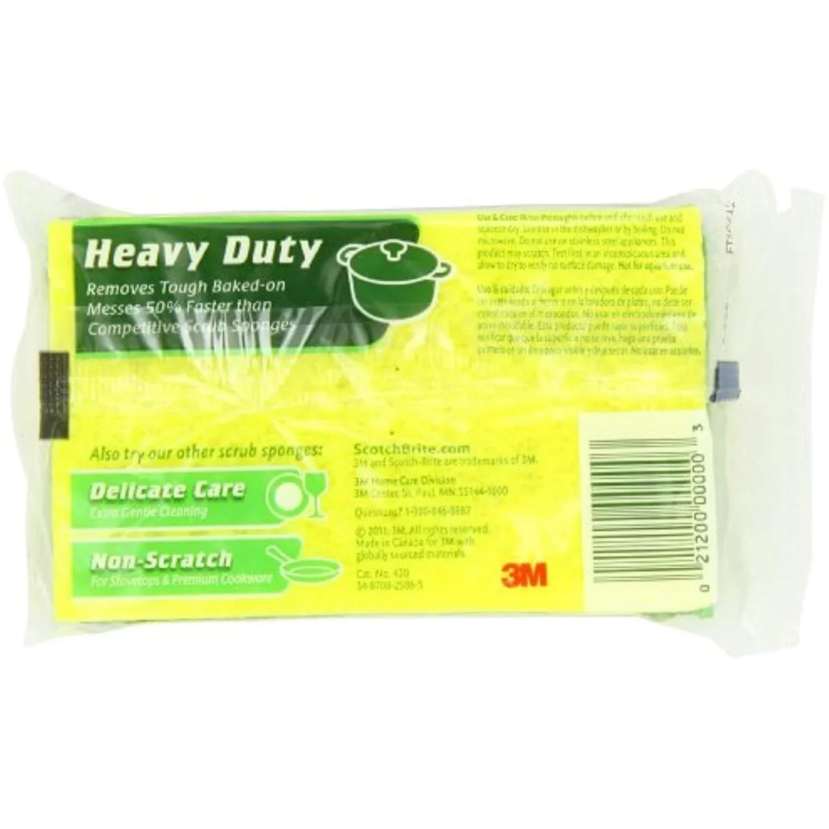 Heavy Total Sponges Scotch-Brite Scrub Duty Sponge, 21
