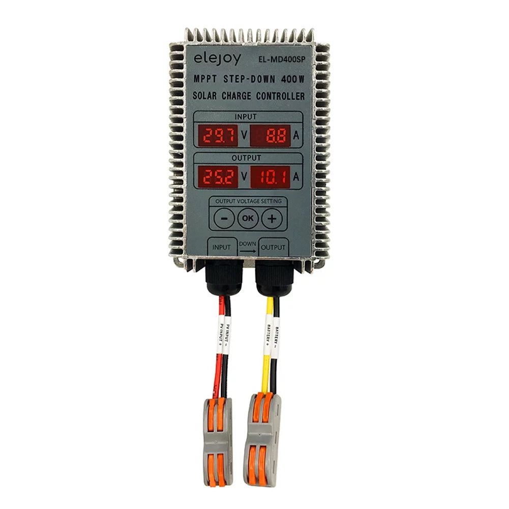 Step-down Tracking 10~30V LED Real-time Display Voltage (Optional) Controller Waterproof Battery Adjustable 200W/300W/400W Output Recharging Solar MPPT Dustproof