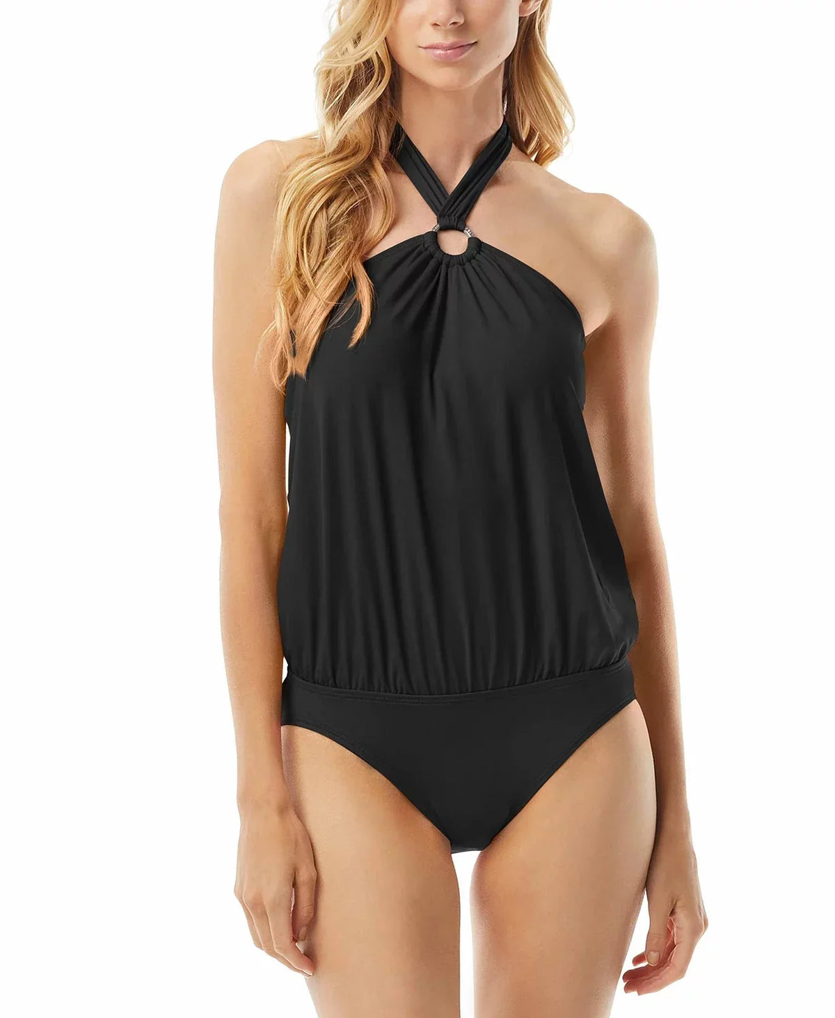 One-Piece MICHAEL KORS Blouson Halter Swimsuit MICHAEL
