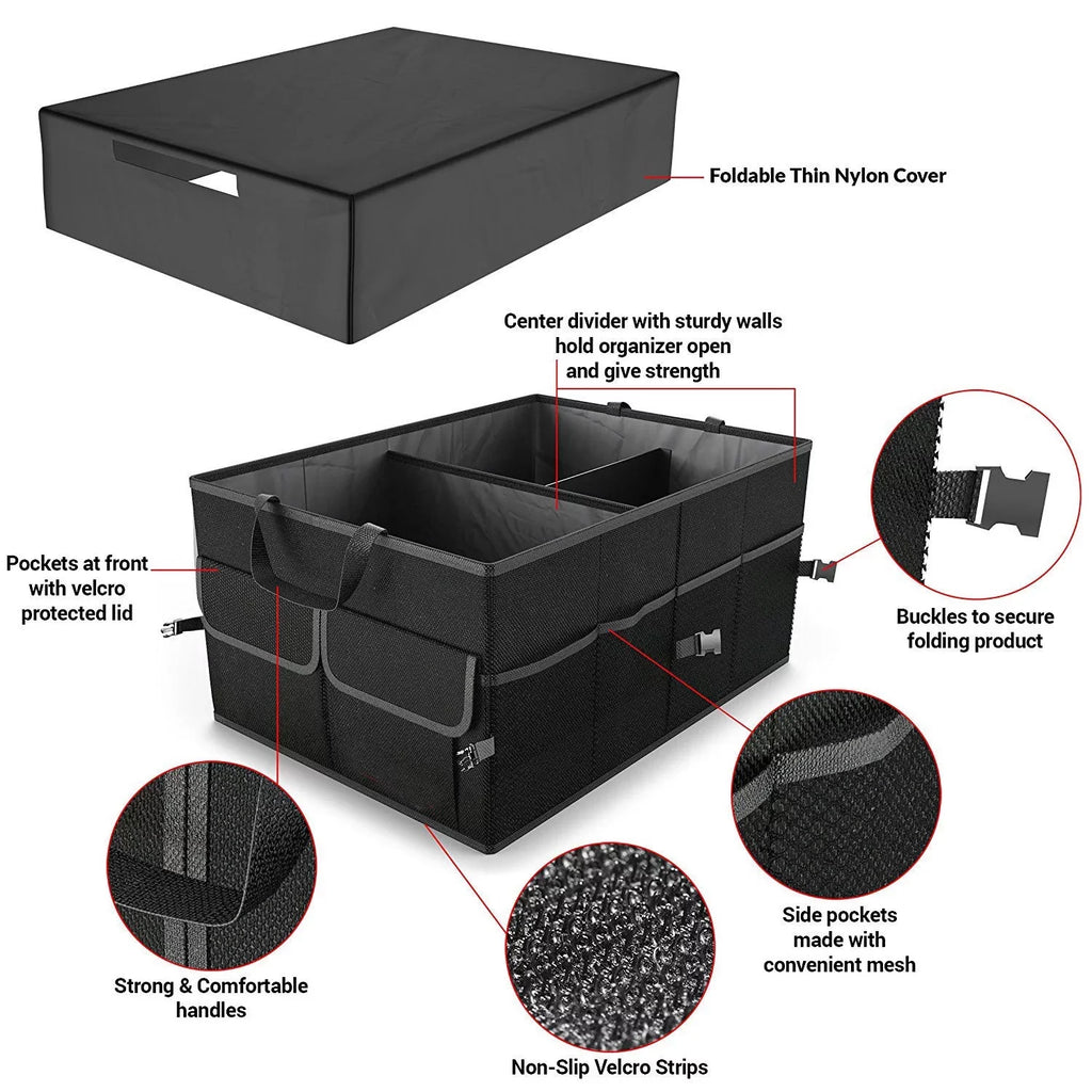 Caddy Organizer Nokiwiqis Storage Collapse for Trunk Folding SUV Car Truck Bag Bin Cargo
