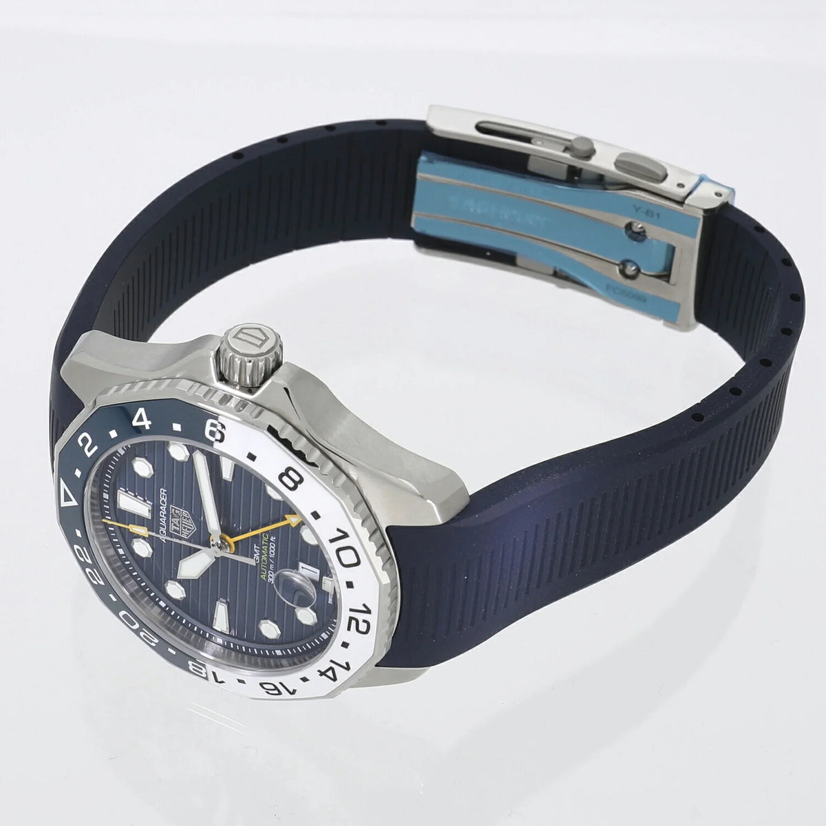 Men's Caliber Watch Tag Pre-Owned 7 Professional WBP2010.FT6198 Aquaracer GMT (New) 300 Heuer Blue