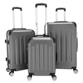 / Gray Travel Dark Case ABS Portable Lightweight 24" Trolley - Set Suitcase 28" / 3-in-1 20"