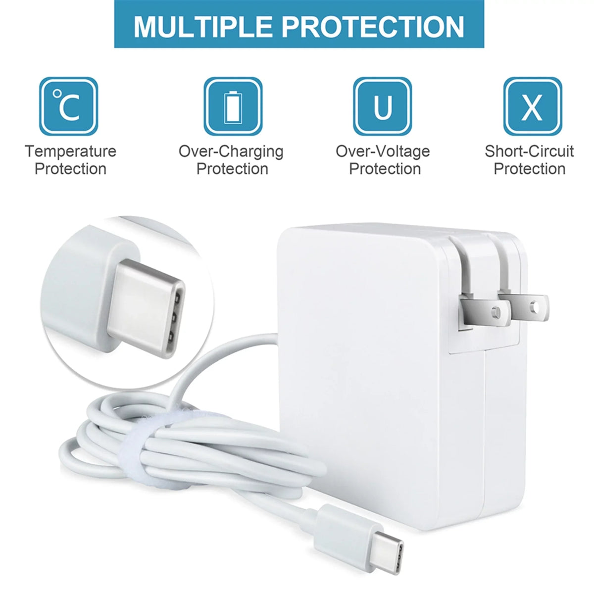 AC Adapter Replacement KONKIN PSU P82G003 Type-C 7390 BOO White for Charger USB 2-in-1 Laptop Dell 65W Compatible 13 XPS