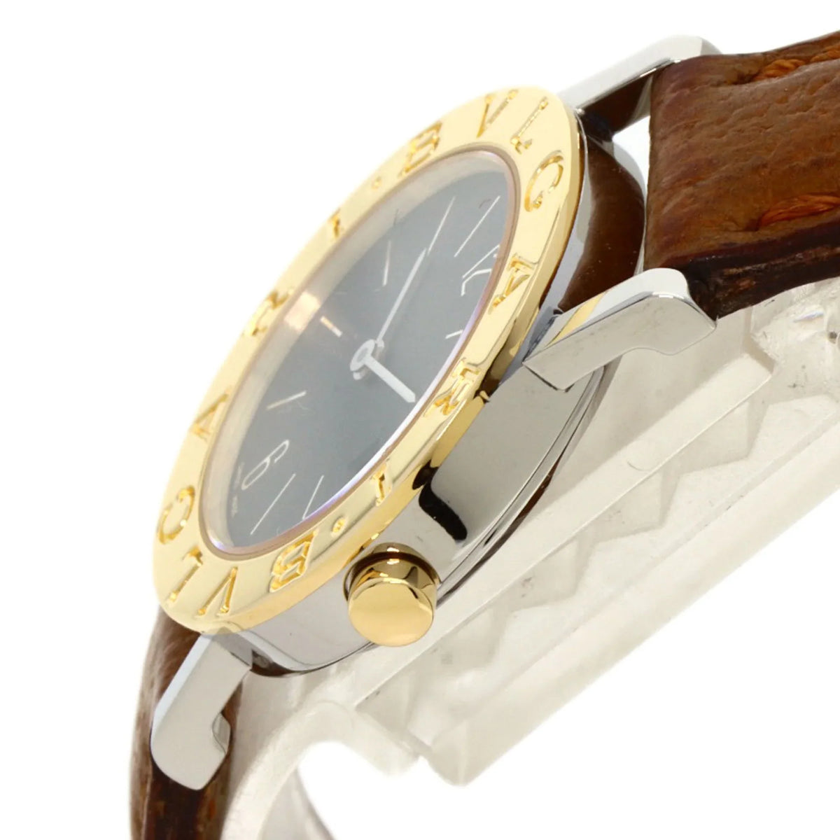 BVLGARI Watch Steel/Leather/K18YG (Good) Ladies BB26SGL Pre-Owned Stainless