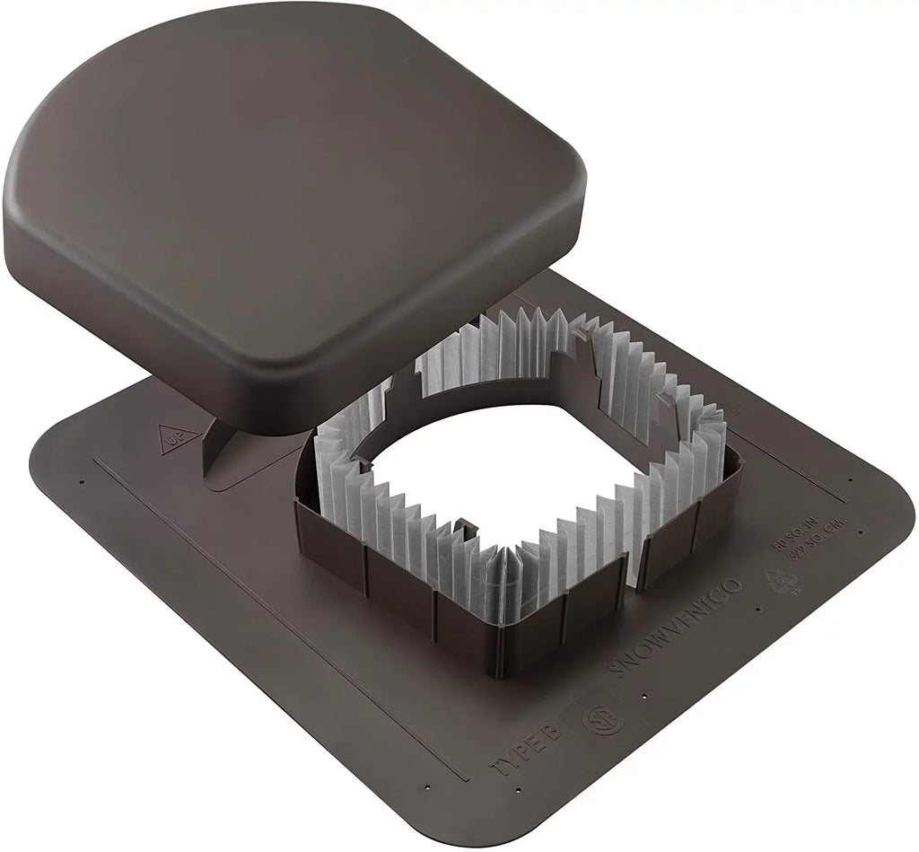 SNOWVENTCO Vent, (Brown) Roof 50 in. Lower Intake sq.