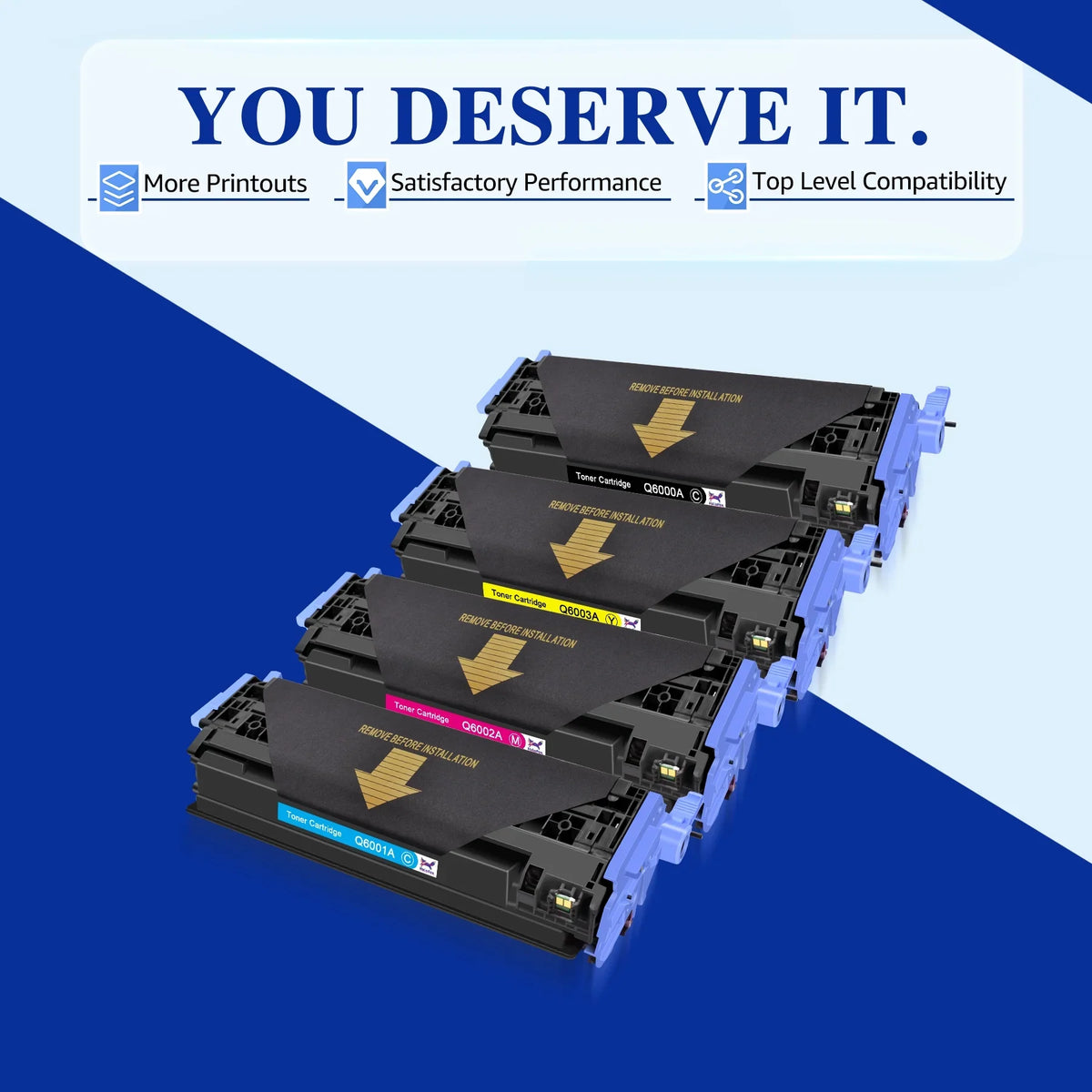 Q6000A 2605DTN Pack BCMY For Color Toner HaloFox HP 4 LaserJet 2605DN 2600N Compatible Q6003A Printer - 1600 Lot For