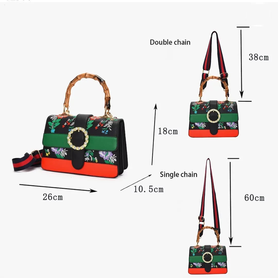 for women crossbody Bamboo strap Detachable handle shoulder Vintage Satchel Bags Asge bag with Handbag wide Medium top bags Trendy Shoulder