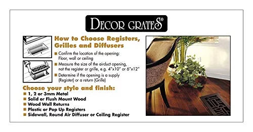 Finish Register, Floor 4x14, Grates Brushed Nickel SPH414-NKL Decor