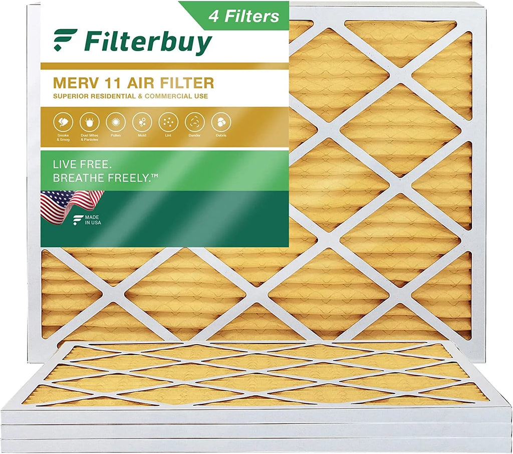 Filters Filterbuy MERV (4-Pack) Furnace AC Pleated Air HVAC 12x16x1 11