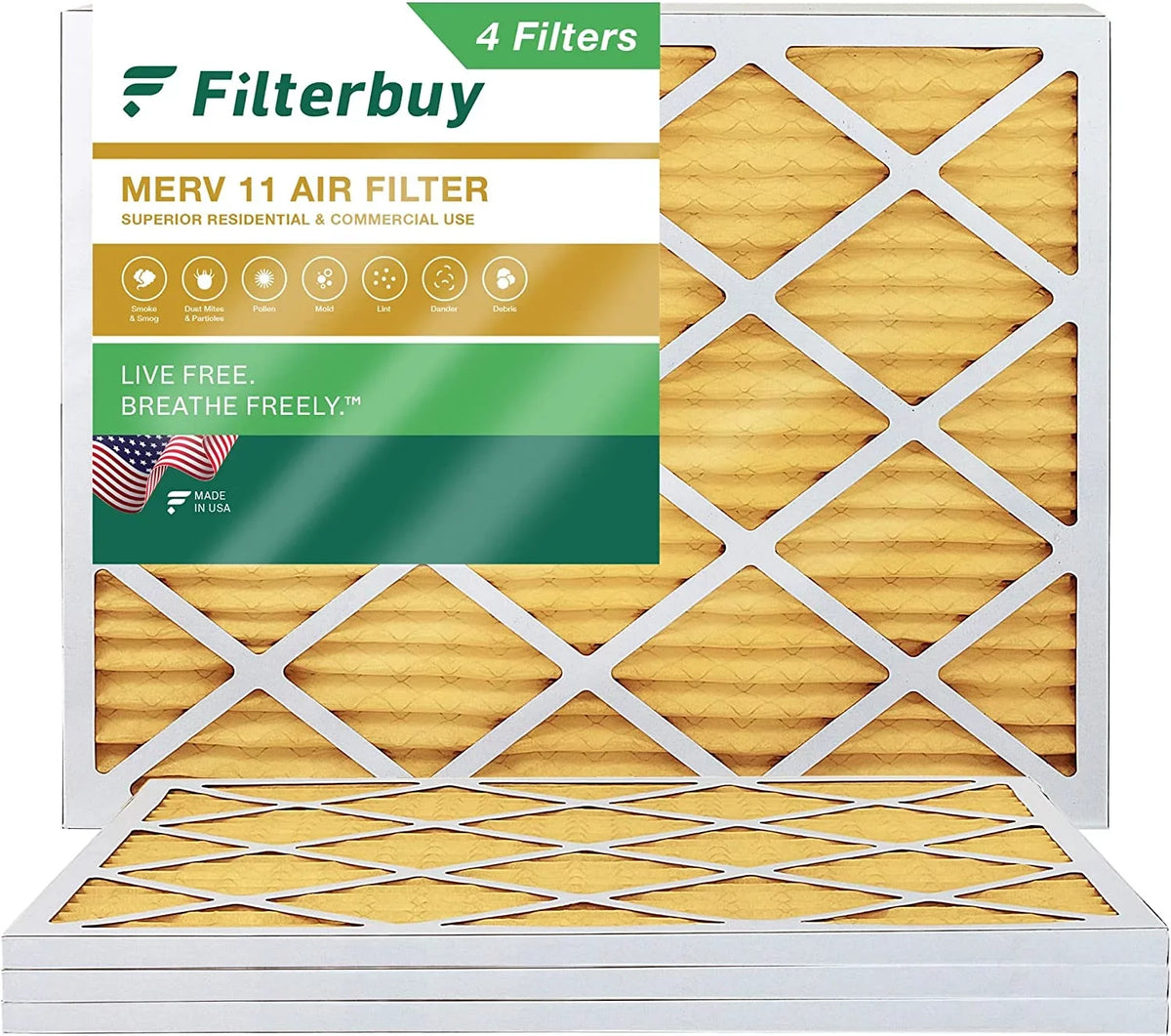 Filters Filterbuy MERV (4-Pack) Furnace AC Pleated Air HVAC 12x16x1 11