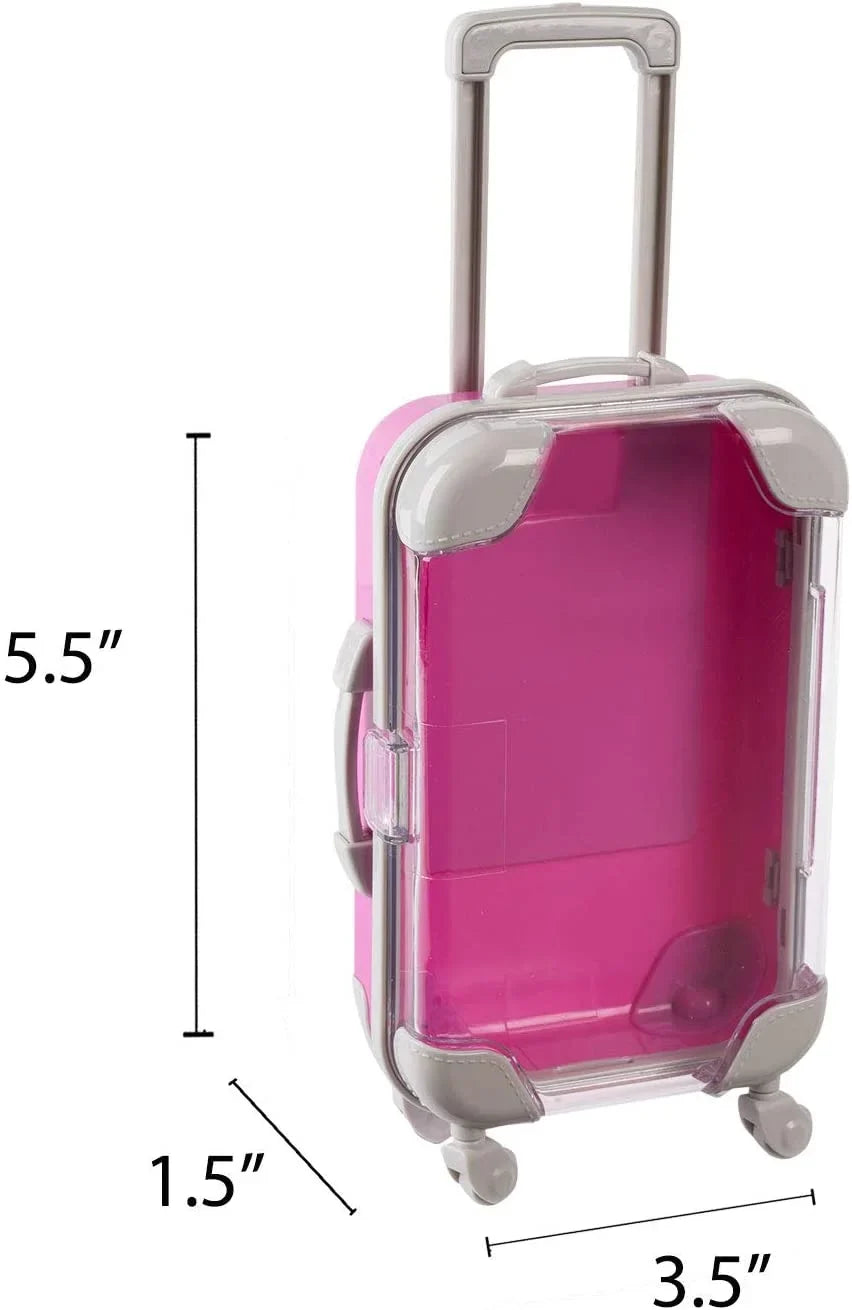 Mini Pink Suitcase Pack 8 Box Candy 5.5"X3.5"X1.5"