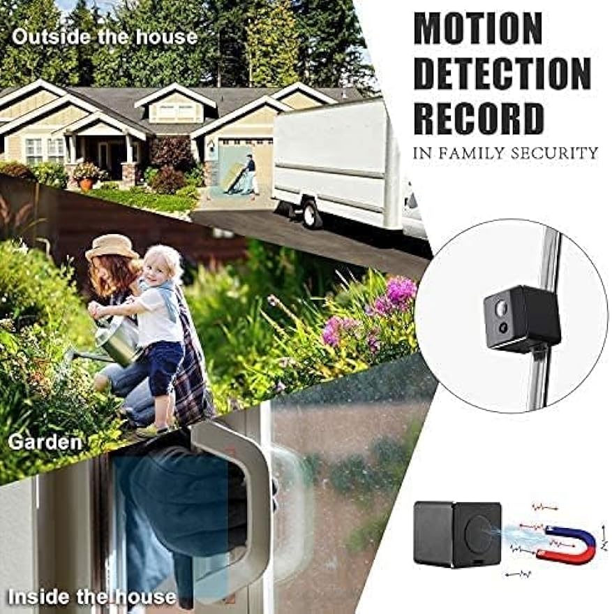 Mini with Gift Small Surveillance HD Camera 1080P Hidden Portable for Cam Indoor/Outdoor1 Security Cam Vision and Detection Home Nanny Body Motion Camera Wireless Spy Night Cameras