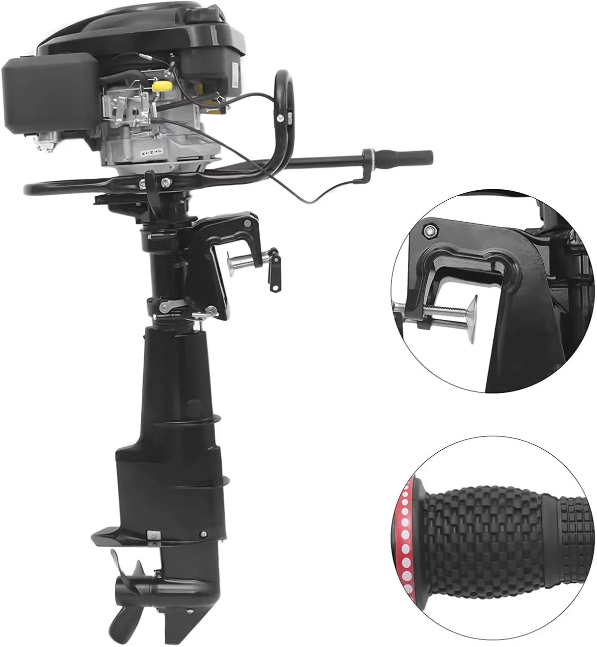 System Fishing for Stroke Motor Outdoor MONIPA Duty 7.5HP Outboard 4 Aquaculture Air Black Engine Motor Outboard with Adventure Heavy Cooling Boat