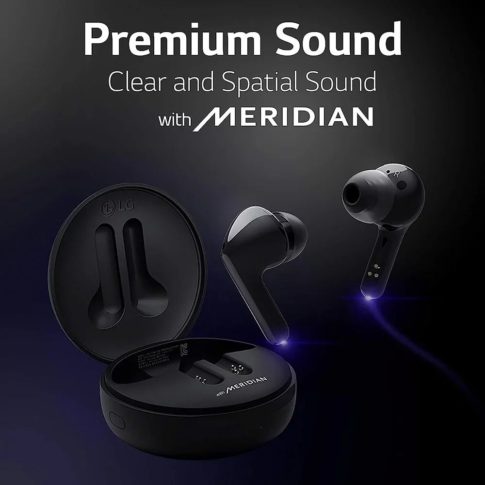 Wireless Wireless Dual Box Sound, Black Work/Home FN5W and True Compatible, Open Free for Bluetooth Earbuds with - Noise Android Meridian Office, TONE Microphone LG iPhone Reduction, Charging