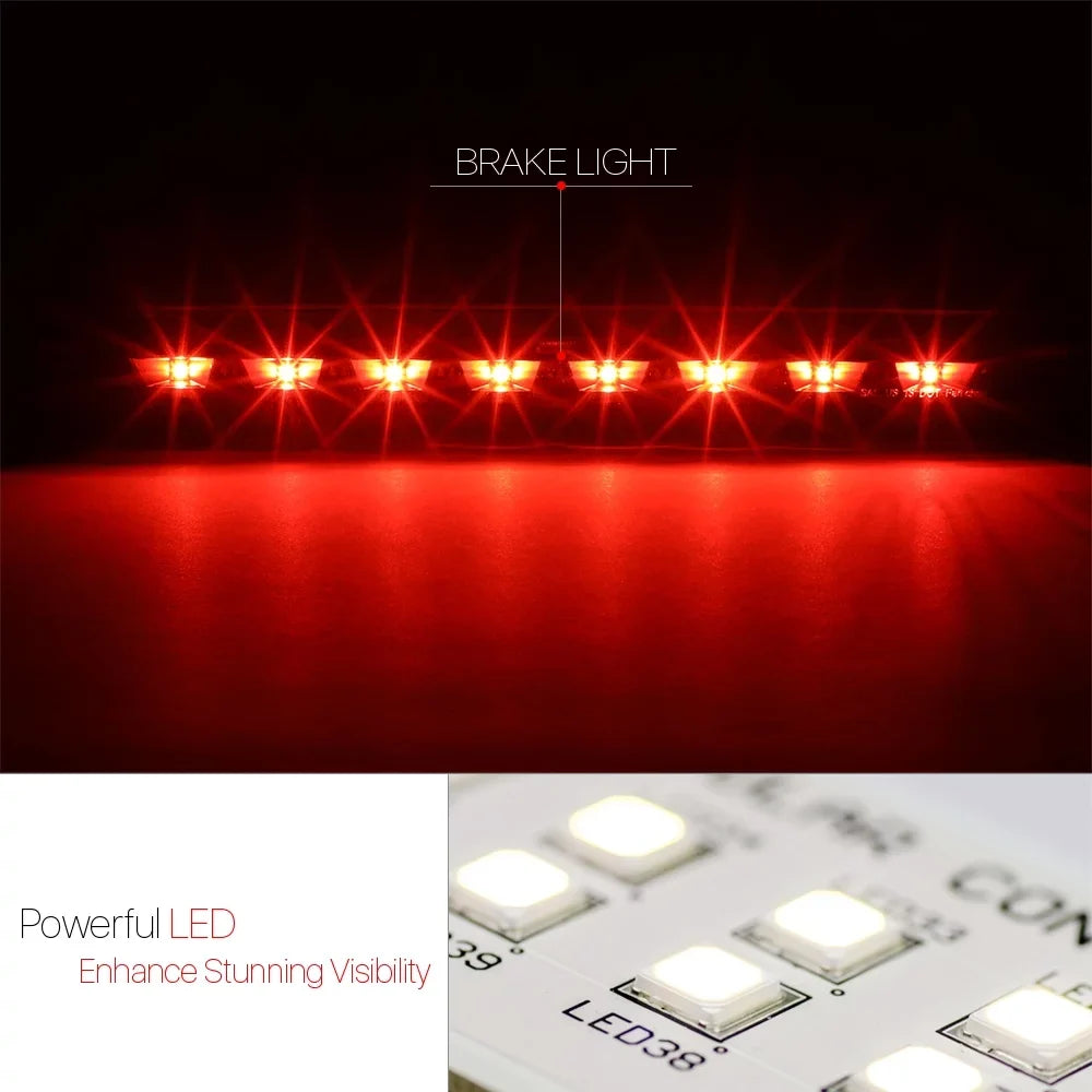 Rear Tail Lens Ford 15 LED 2018 2013 Brake 14 16 Third For Smoked Housing 17 3rd Lamp to Black Stop Light Escape