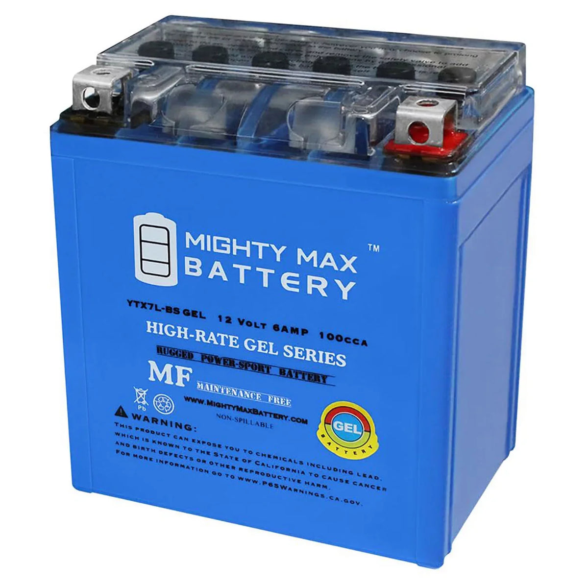 Replacement Battery for 6AH 100CCA 12V Yamaha 125 2007 YBR