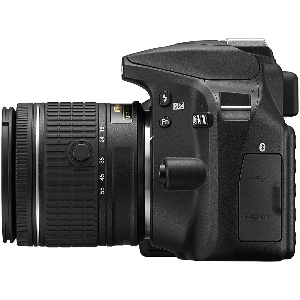 D3400 24.2 VR DSLR (Black) Nikon MP 1571B (Refurbished) Lens 18-55mm Restored Kit with Camera