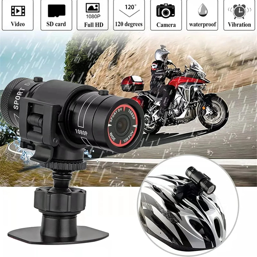 Bike Waterproof Camcorder Motorcycle Camera- Wide 120° Camera, Wzquisite Video Camera Angle Helmet 1080p Sports Action