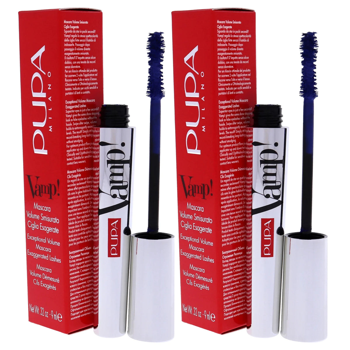 of , 300 - Mascara 0.32 Deep Night 2 Mascara Pack oz Vamp! Pupa - Milano