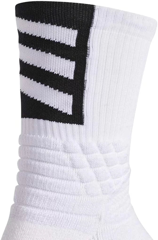 Creator Unisex-Adult 365 Socks Crew Basketball X-Large (1-Pair) adidas White/Black