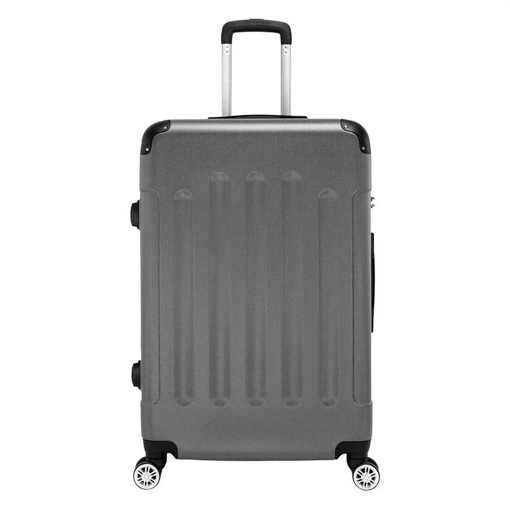 / Gray Travel Dark Case ABS Portable Lightweight 24" Trolley - Set Suitcase 28" / 3-in-1 20"