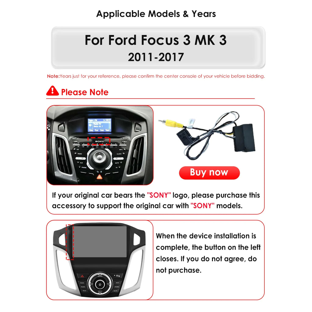 Head Android 2017 Unit Radio 2+32GB GPS 2012 2016 RDS Focus Car 2015 12.0 2014 2013 Carplay Wifi Ford Player For Stereo Navigation