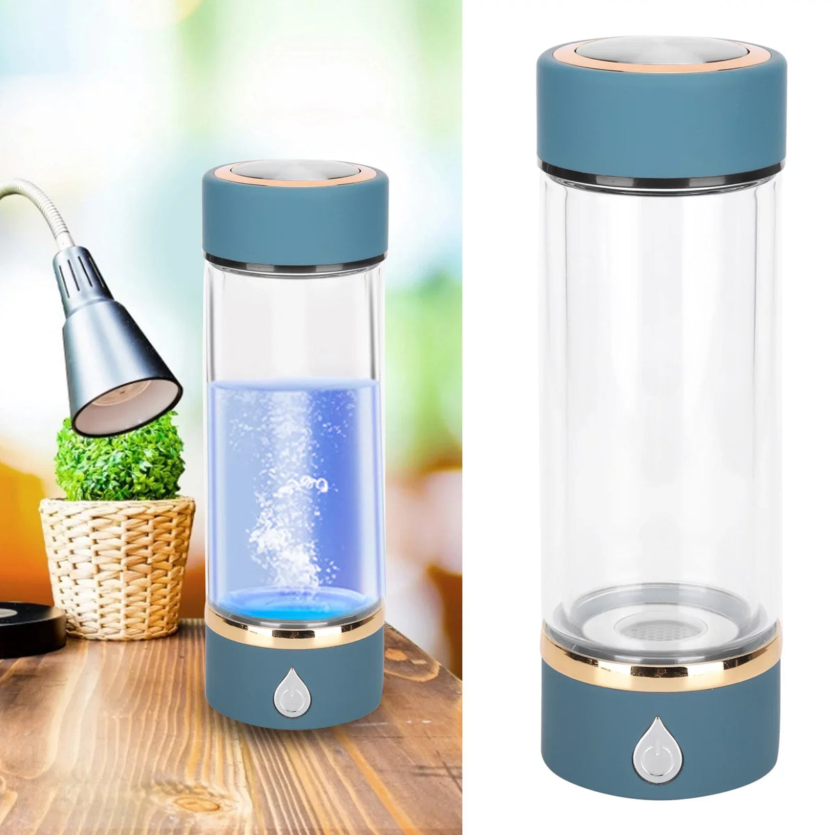 Maker Machine Water Generator 380ml Blue USB Portable Hydrogen Water Bottle Hydrogen