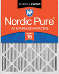 20x24x4 Nordic 15 Pack Air Filters Pure 5/8) (3 MERV Pleated Plus Carbon 1