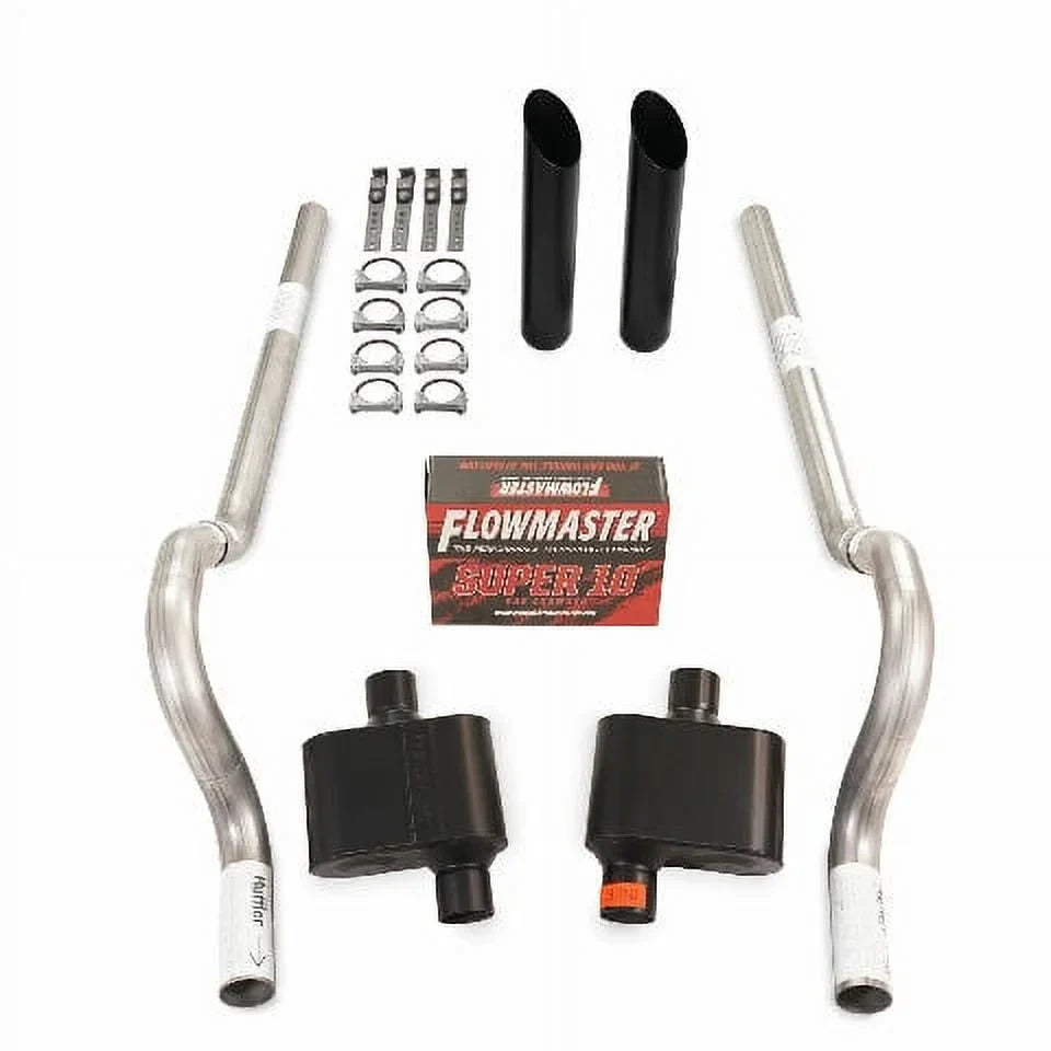 Flowmaster Body BW 10 Rear Car Mopar Kit 62-74 Super 2.5" B Exhaust Exit Dual