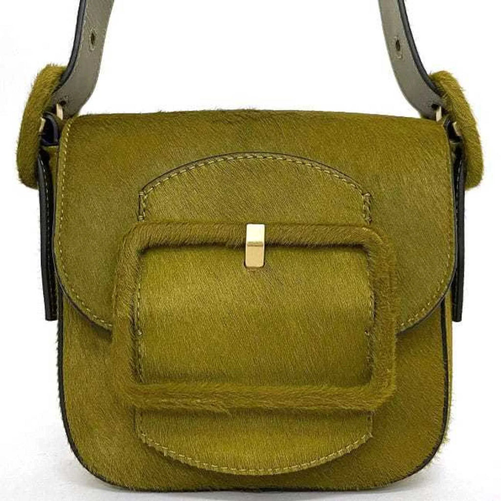 (Good) Belt Moon Burch Harako Leather Bag Half Tory TORY BURCH Women's Pre-Owned Green Flap