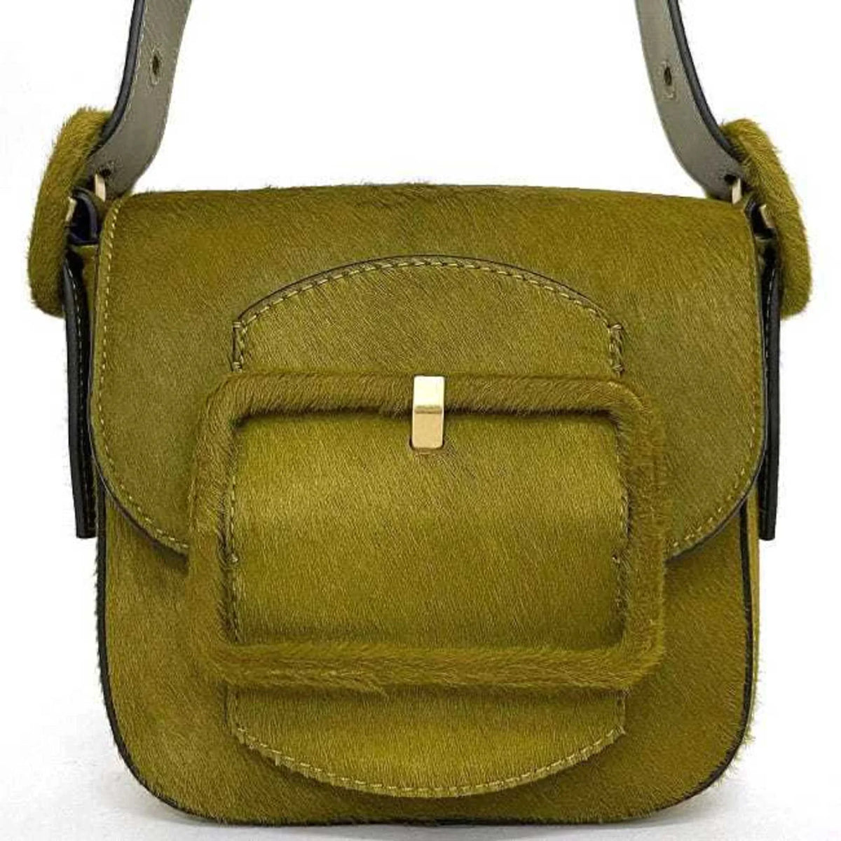 (Good) Belt Moon Burch Harako Leather Bag Half Tory TORY BURCH Women's Pre-Owned Green Flap