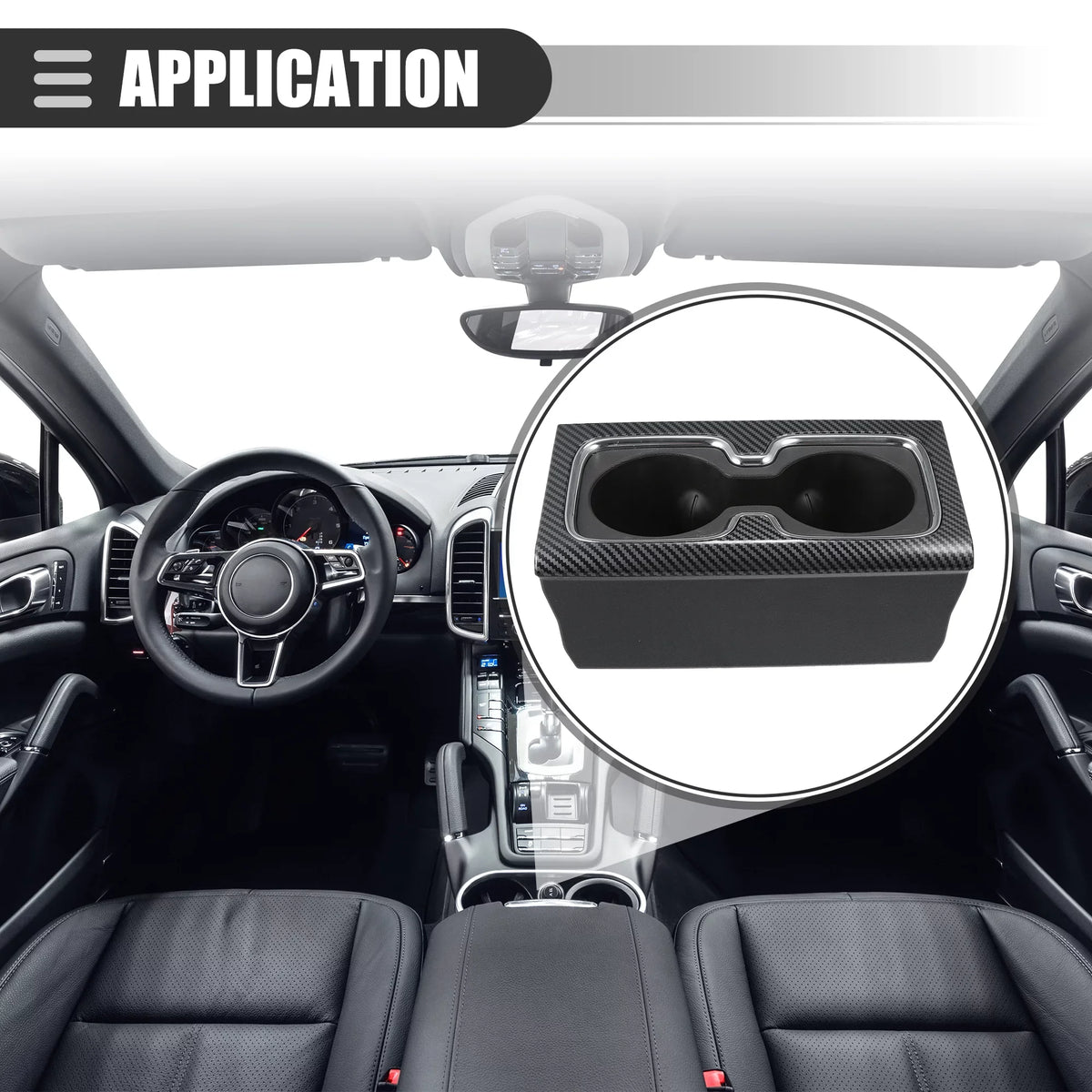 Center Fiber Console Holder Black Bargains Unique Car Silverado for Chevy Plastic Cup Pattern 23467147 Carbon 1500 14-16