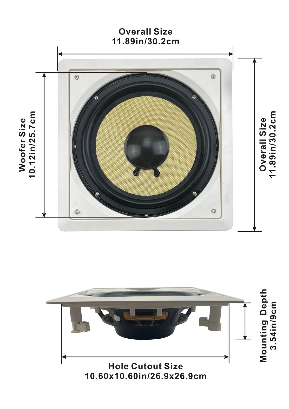 with HD-S10 Acoustic Subwoofers Audio Flush Amps and Pack Speaker 2 10" Mount