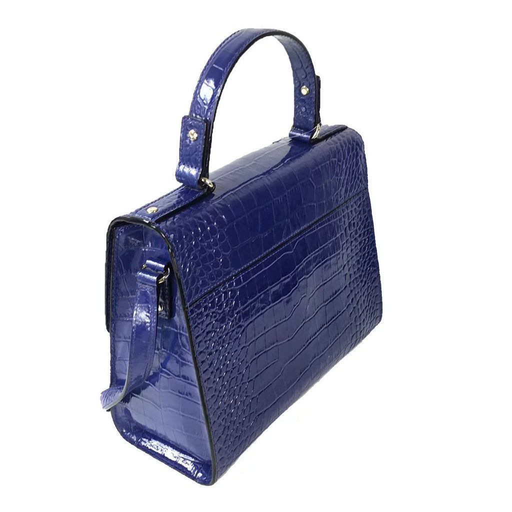 Asilah Doris Blue Croco Kate Knightsbridge New Satchel, Leather Spade York