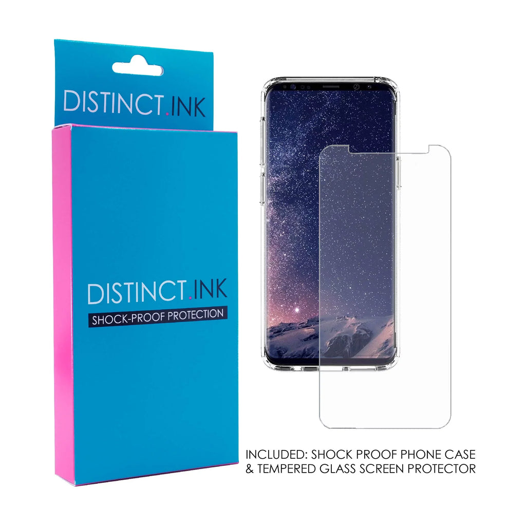 TPU Bumper Samsung Case Fear Screen) Back Acrylic (5.8" Faith Clear - Hybrid - Glass for Galaxy Ribbon Protector - Cancer DistinctInk Pink Over Screen Shockproof Tempered S9