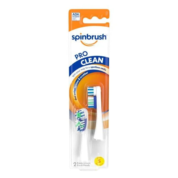 Each Heads Hammer Spinbrush Arm - & in Soft 2 Brush Clean Replacement Pro 6 Pack