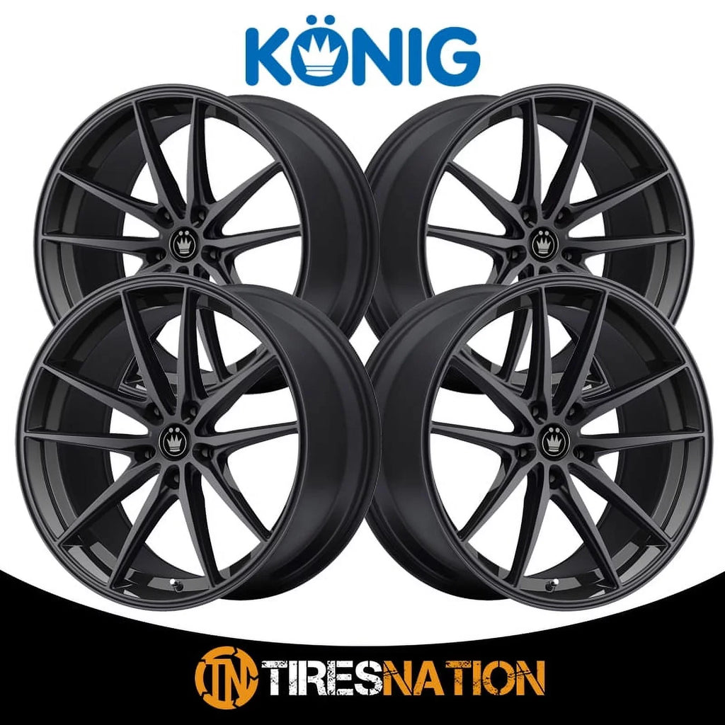Gloss 19x8.5 37B +45et Konig 5x114.3 Black Wheel Oversteer