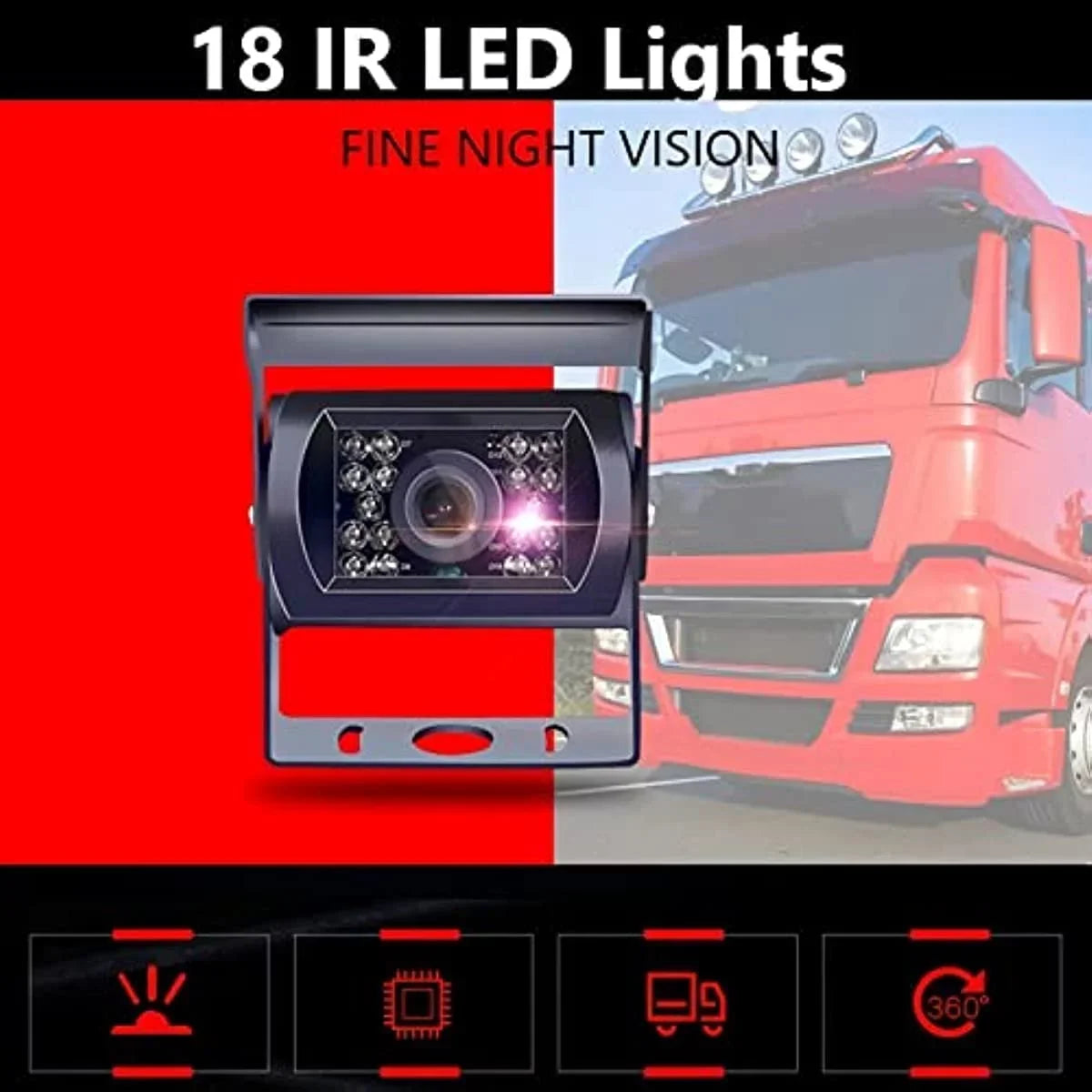 View inch with Camera Bileeko Vision Camera RV Night Truck 2 Rearview System Bus Trailers 7 Monitor for Rear
