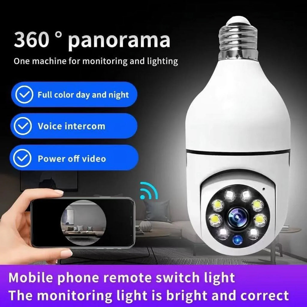 Detector IZENGATE Two Socket Bulb Way Talk/Night Wireless Camera E27 360° Camera Camera 2Pack Vision/Light 2.4Ghz Bulb Wi-Fi Light Surveillance Motion &5Ghz