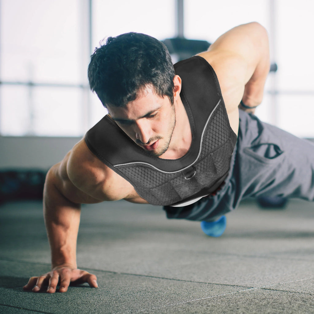 Adjustable Vest 20lb Works Weighted Training Athletic