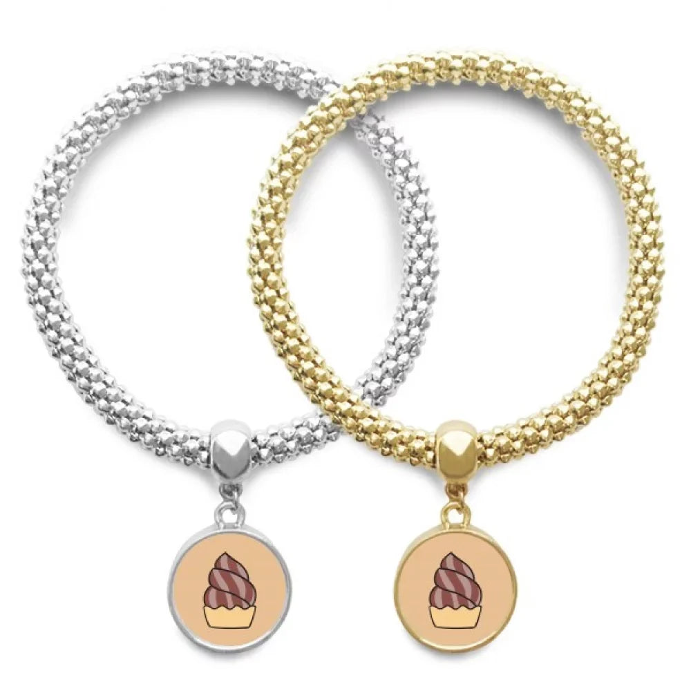Pendant Lover Ice Chain Jewelry Bangle Couple Chocolate Bracelet Oatmeal Sweet