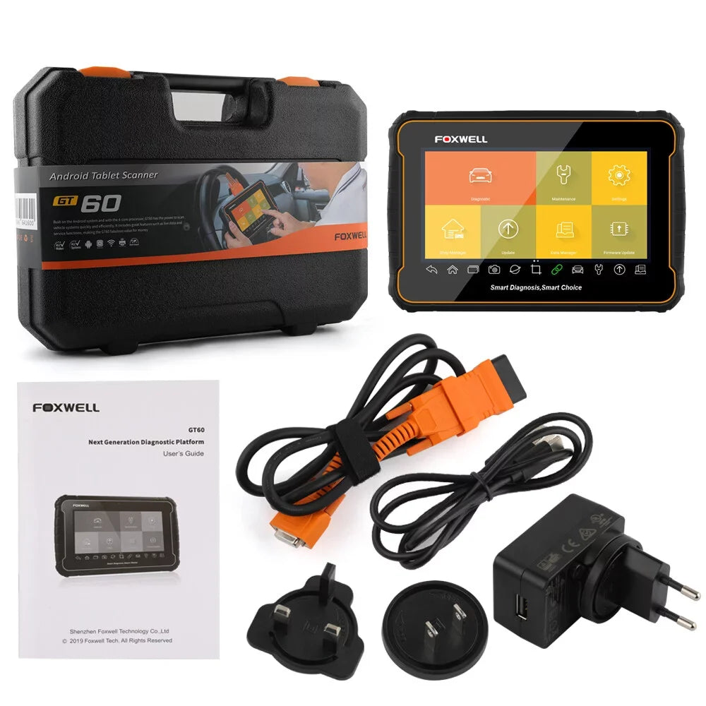 Scanner Diagnostic OBD2 Tool Scanner Advanced Automotive Services Scan Code All OBD Analyzer System Auto Car Functions EOBD Automotive Full OBD FOXWELL 24 Reset OBDII Check, Tool Reader GT60