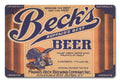 in with Beer gauge “Made the USA steel" Beck's heavy