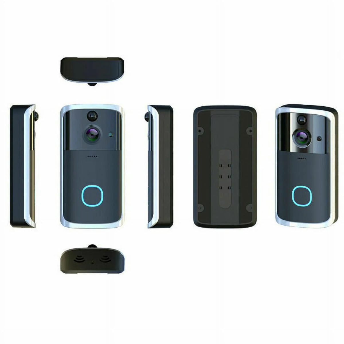 Automation Door Home Homekit Security Video WiFi Smart Smart Intercom Wireless Doorbell Visual Module-Black Phone Bell Camera Ring