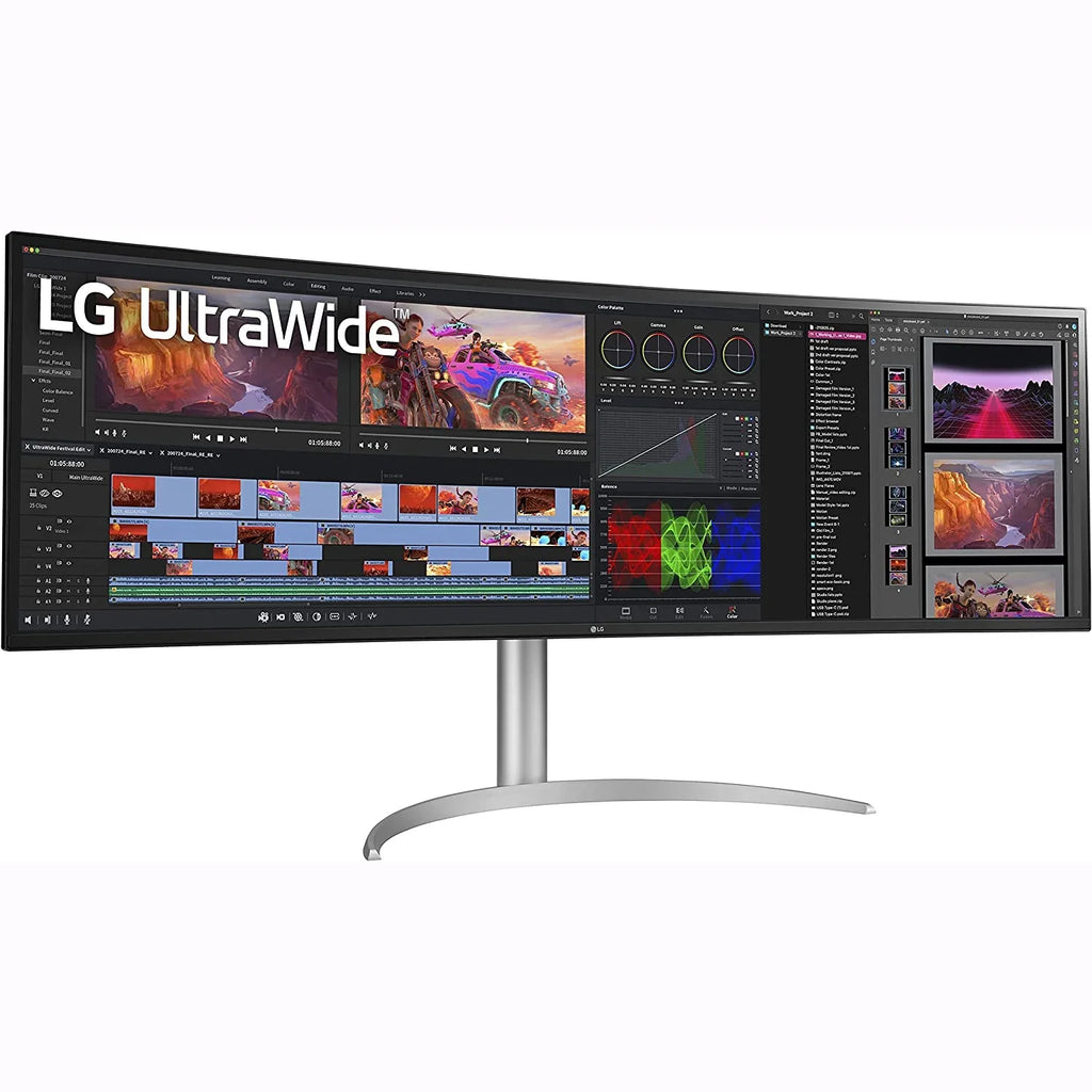 x G-SYNC 2.1 and IPS Box USB Adjustable Compatible FreeSync AMD 49" 32:9 Premium (5120 Pro, & Curved UltraWide Monitor, Open NVIDIA Type-C, HDMI LG DQHD 1440) Nano 49WQ95C-W Tilt/Height/Swivel