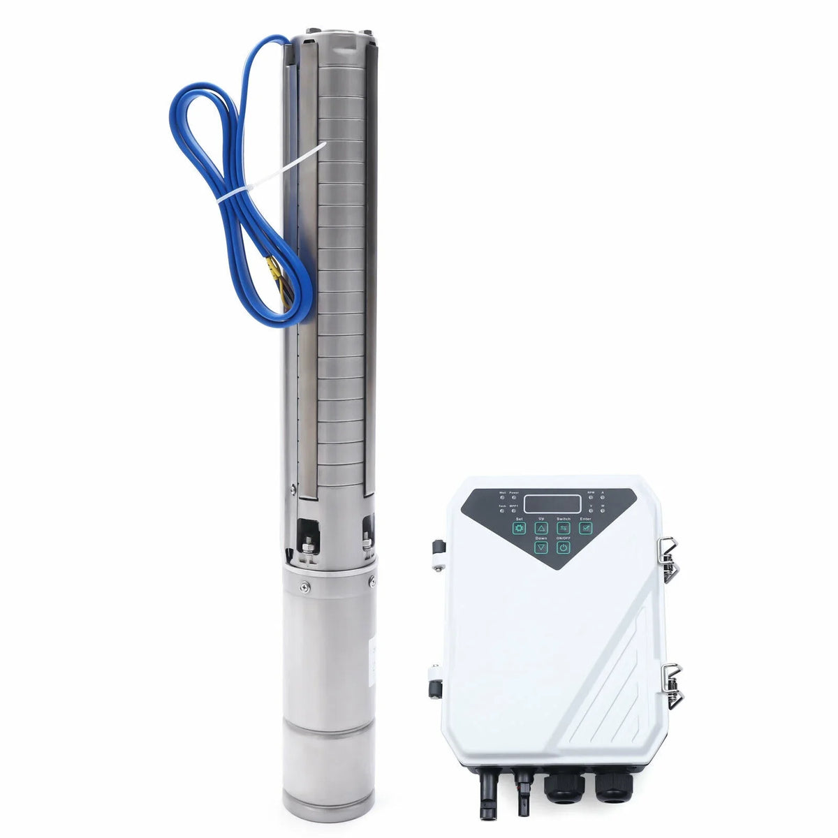 Well Pump 2 Submersible HP Water DC 110V 4" Solar MPPT Deep Kit Controller Pump