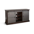 Sunny in Oak Wood Designs 65" Door TV Barn Console Charred Farmhouse