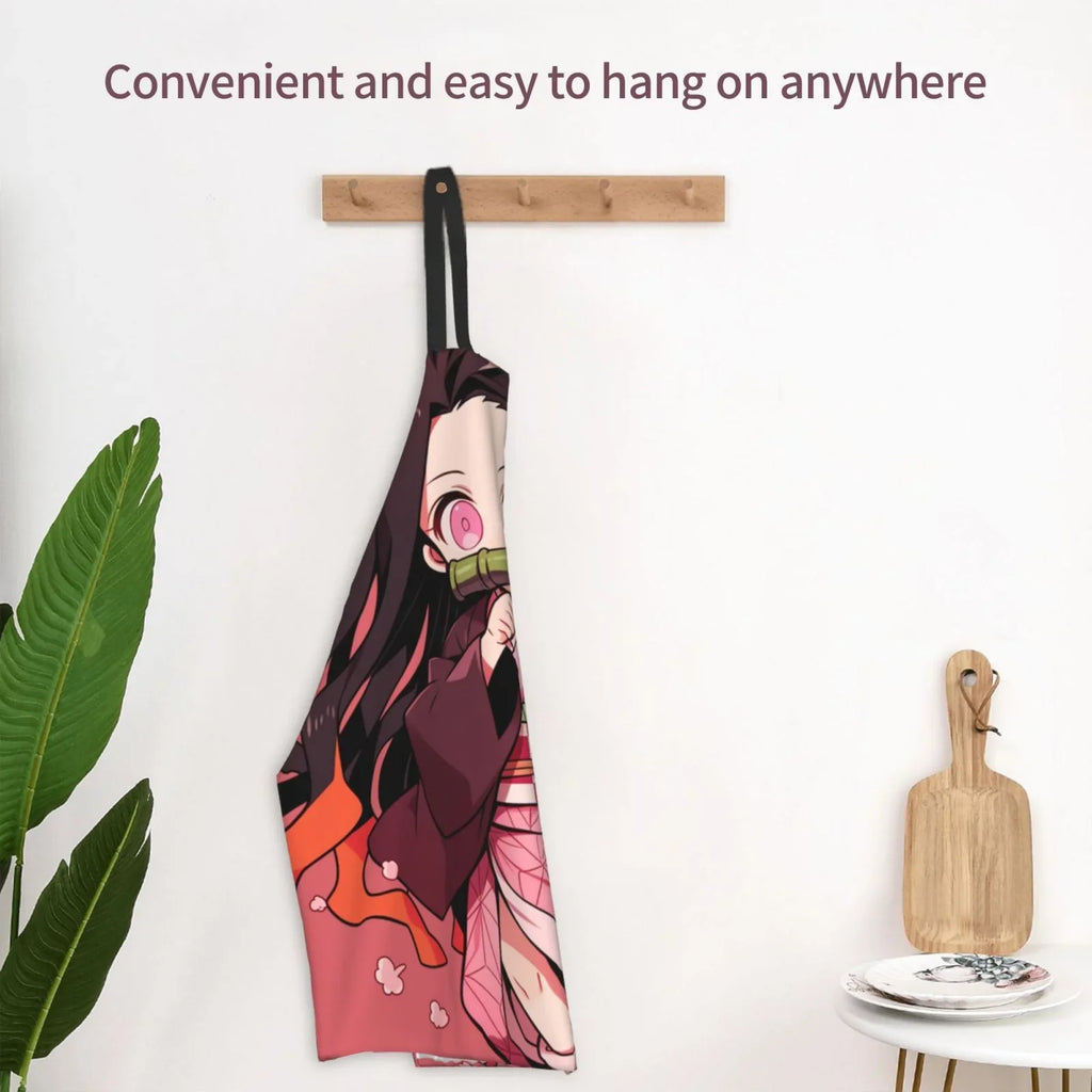 Waterproof Nezuko Home For Demon Decor Kamado Kitchen/Cooking/Gardening/Painting/BBQ/Baking/Chef/Craftsman Slayer Apron