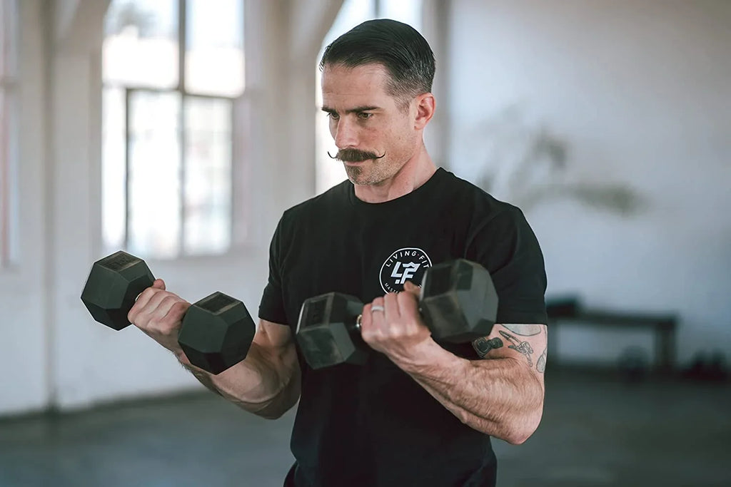 Hand Workouts Dumbbells Hex Dumbbell Weights. Dumbbell Rubber Encased For Sets Pairs. 100 Or 5LB Single To LB Strength Dumbbell