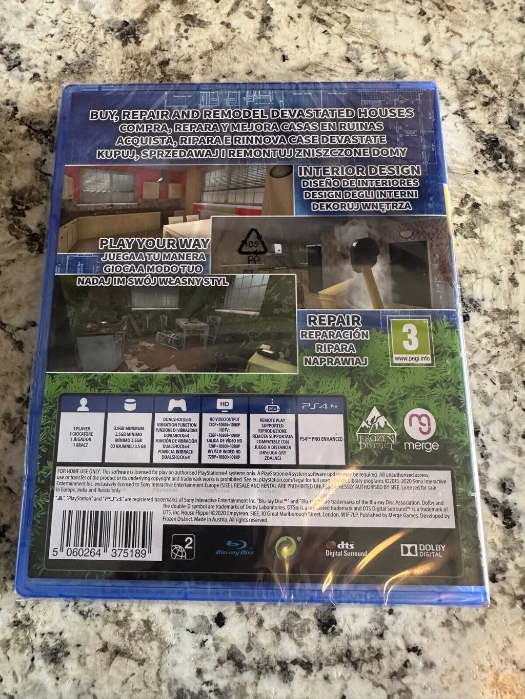 Flipper Remodel New Design PlayStation 4 House Factory Brand Interior PS4 Sealed
